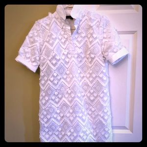 Banana republic polo dress white w/ embellishment